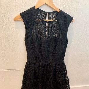 Trina Turk black lace dress, NWT. Size 0
